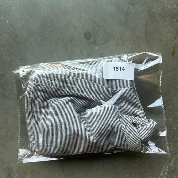 Abercrombie & Fitch Shorts Womens XS Blue White Striped Linen Blend Belted Short - Picture 9 of 9